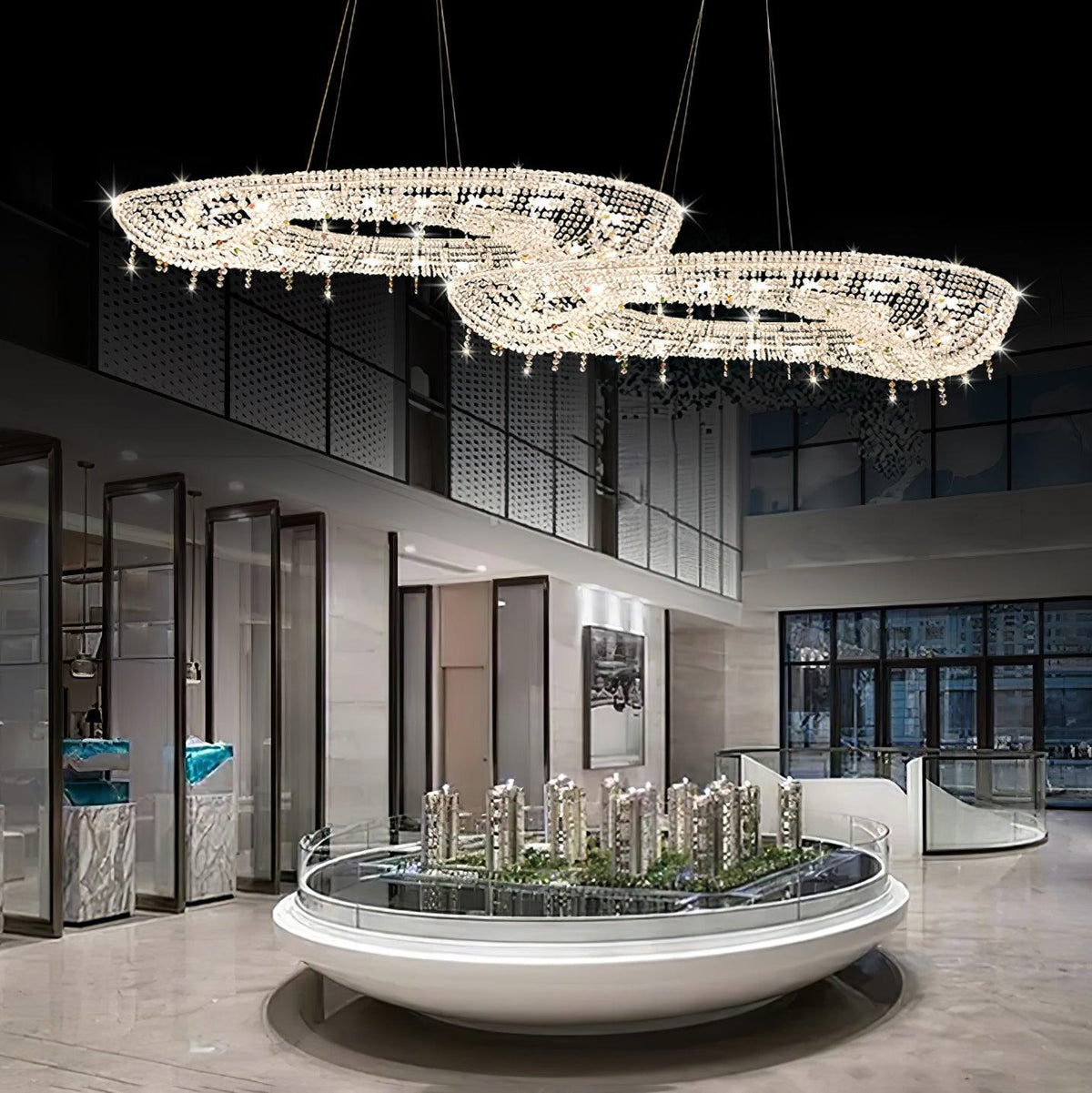 Bior lámpara colgante con detalles de cristal