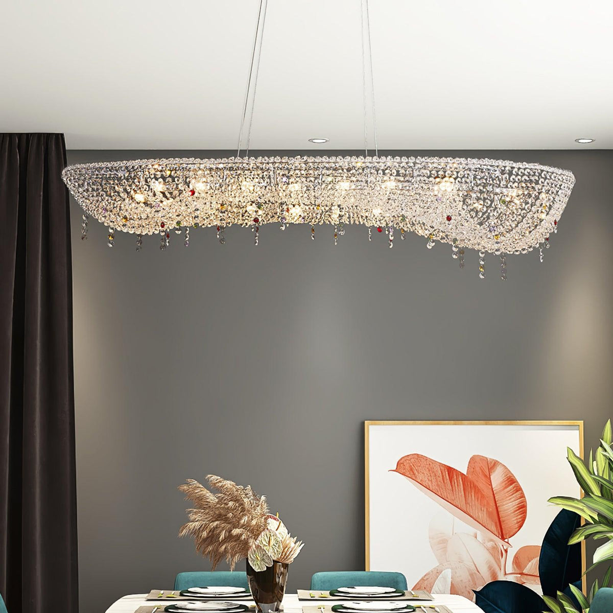 Bior lámpara colgante con detalles de cristal