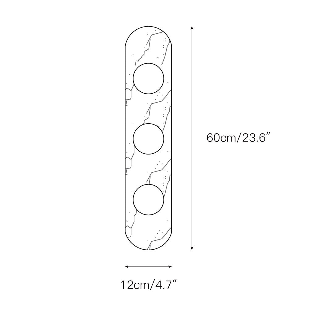Covelyra Aplique de pared Mármol Vidrio Moderno Minimalista