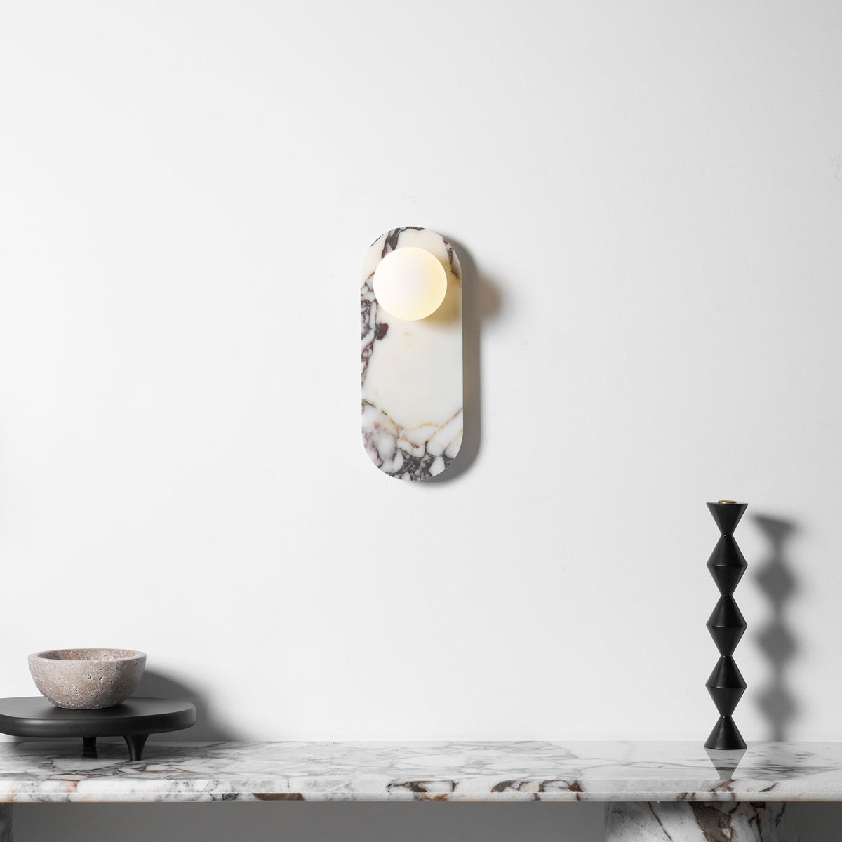 Covelyra Aplique de pared Mármol Vidrio Moderno Minimalista