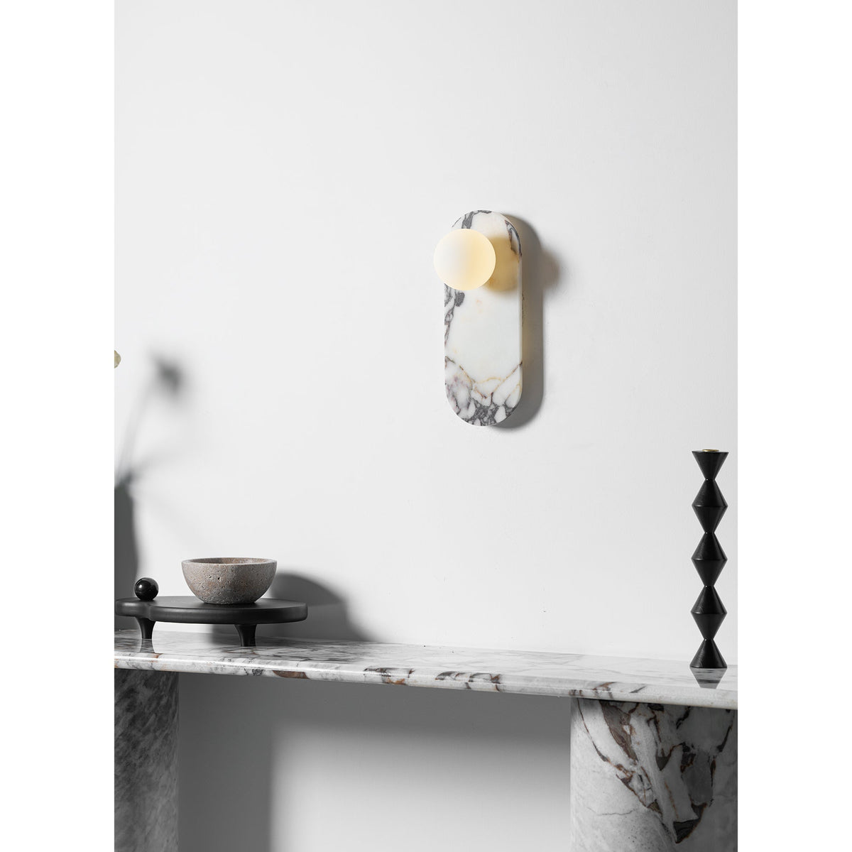 Covelyra Aplique de pared Mármol Vidrio Moderno Minimalista