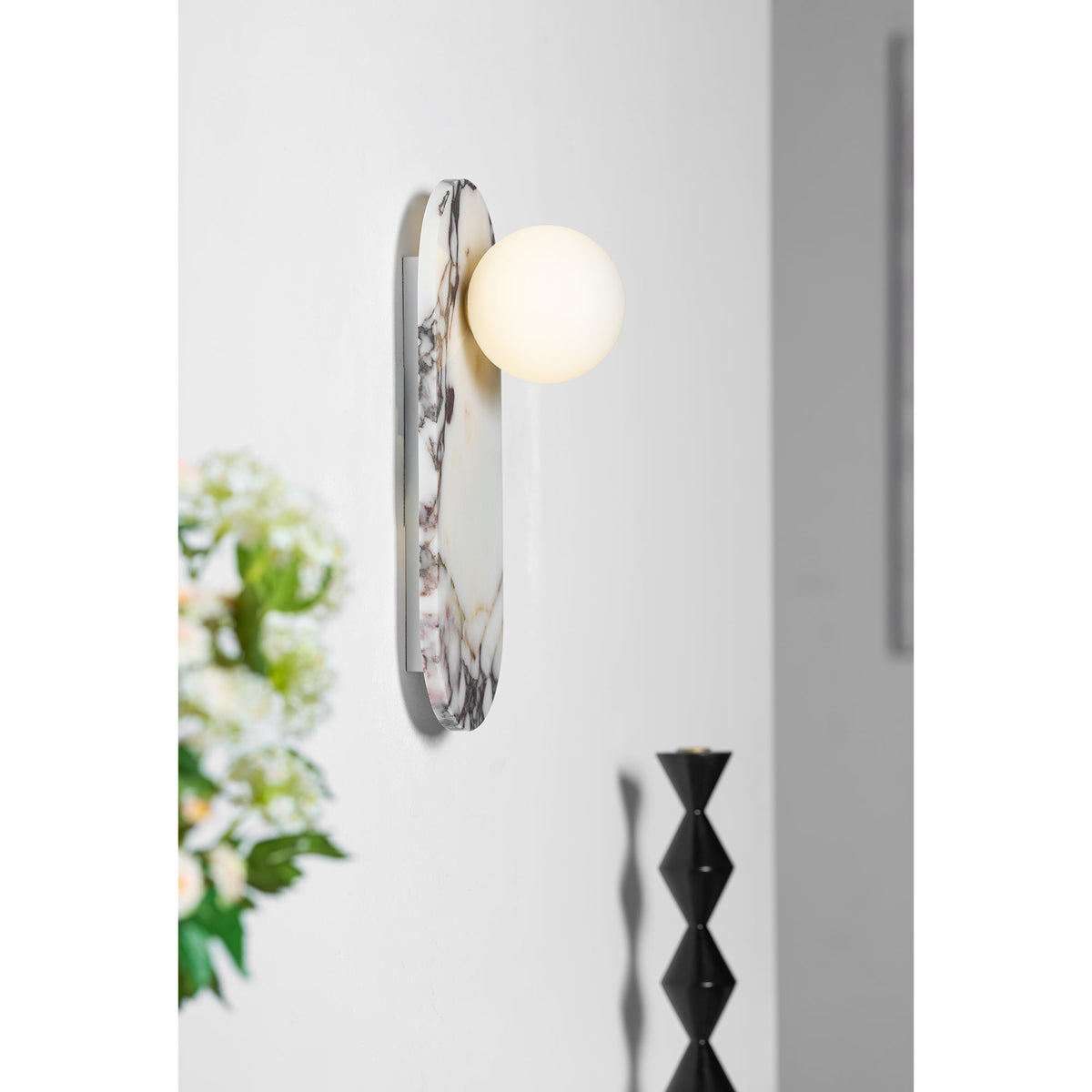 Covelyra Aplique de pared Mármol Vidrio Moderno Minimalista