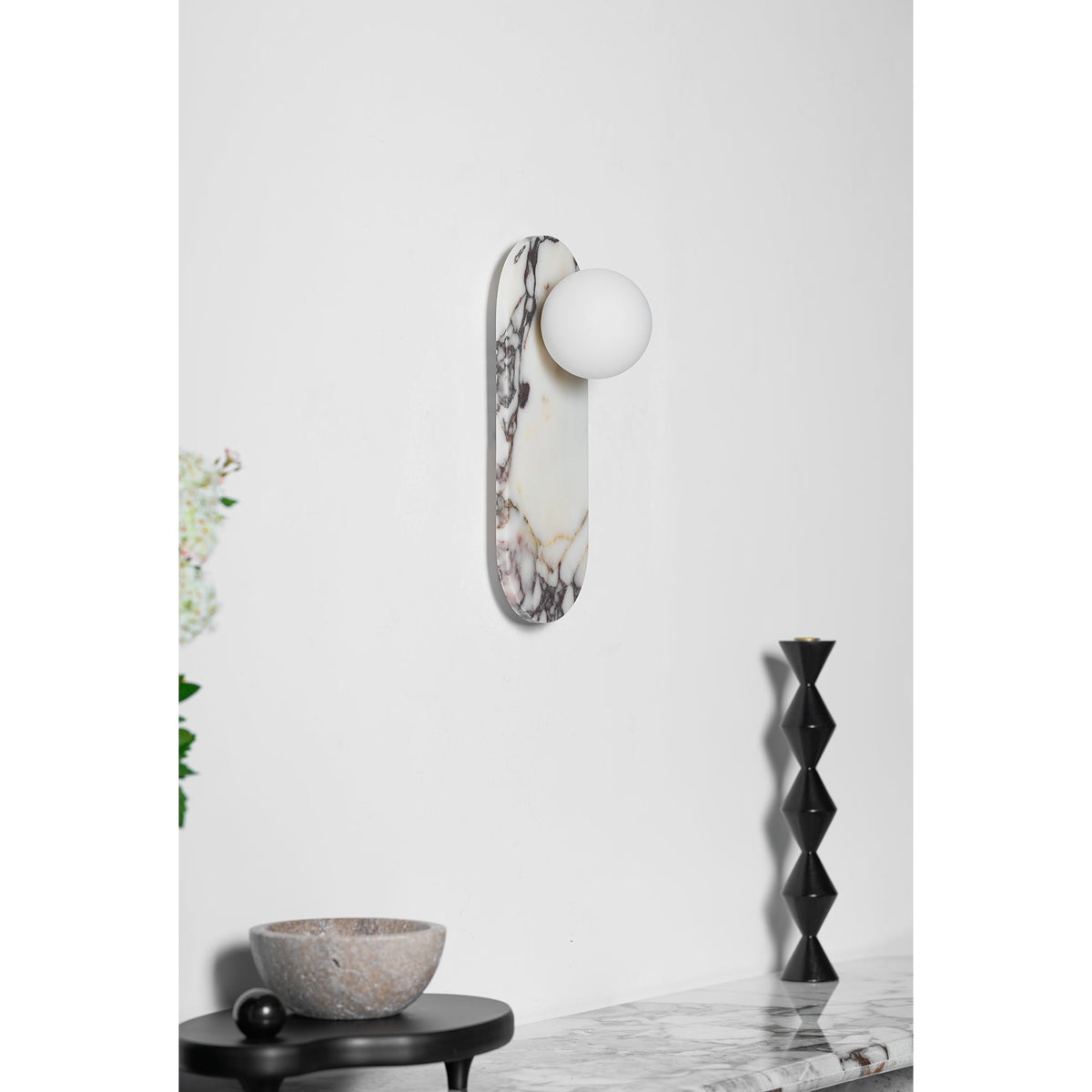 Covelyra Aplique de pared Mármol Vidrio Moderno Minimalista
