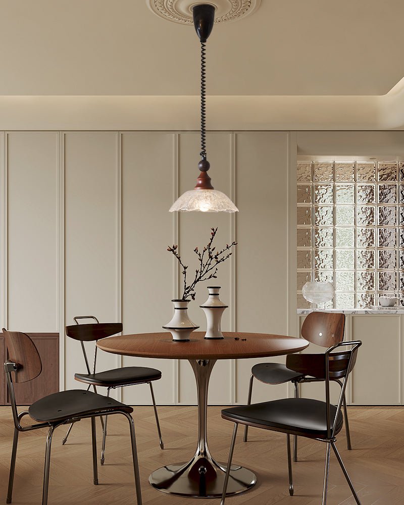 Nydoreth lámpara colgante elegancia Vintage Art de madera