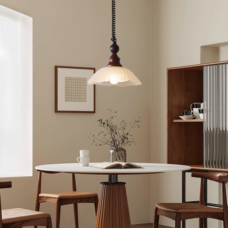 Nydoreth lámpara colgante elegancia Vintage Art de madera