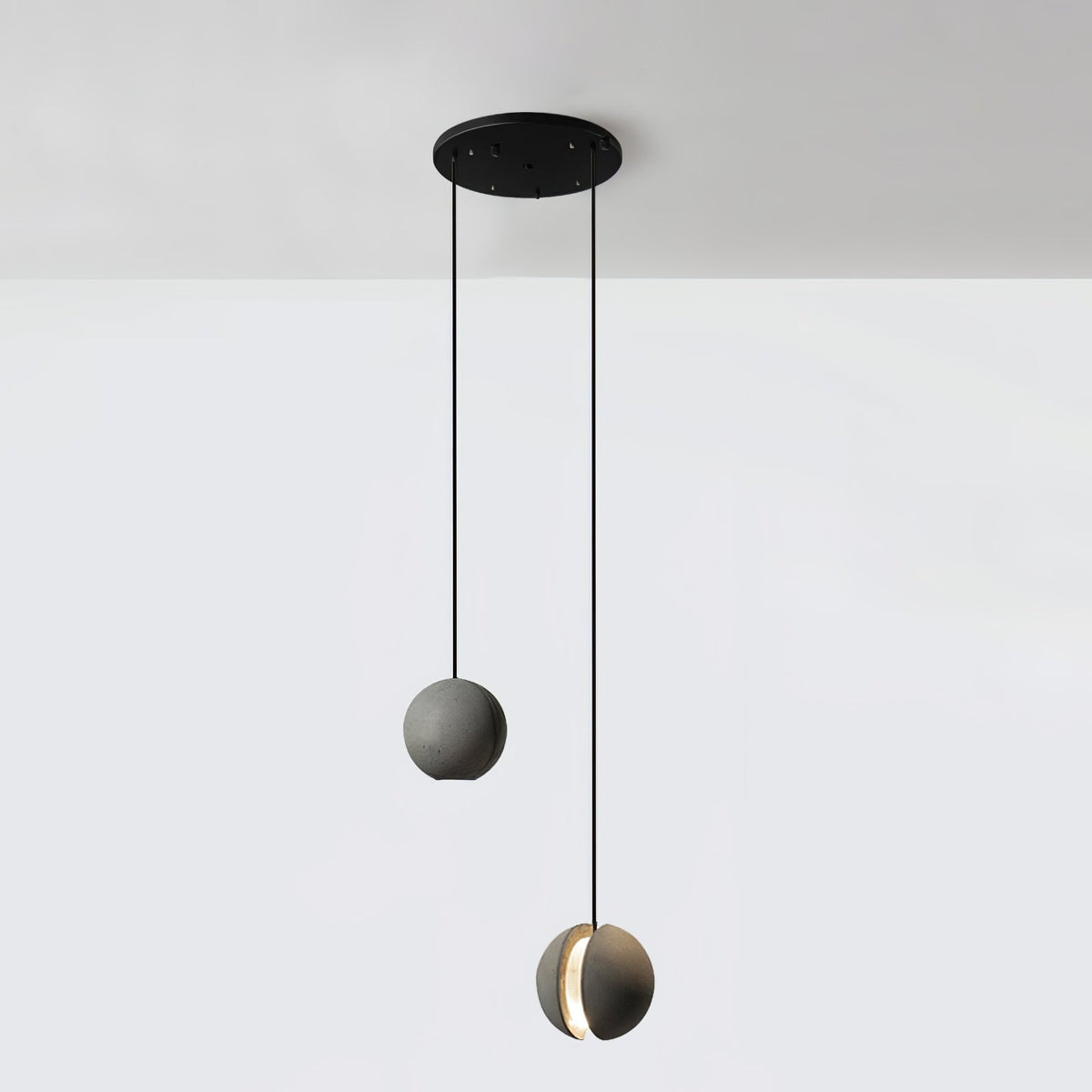 Umi lámpara colgante esfera minimalista en hormigón