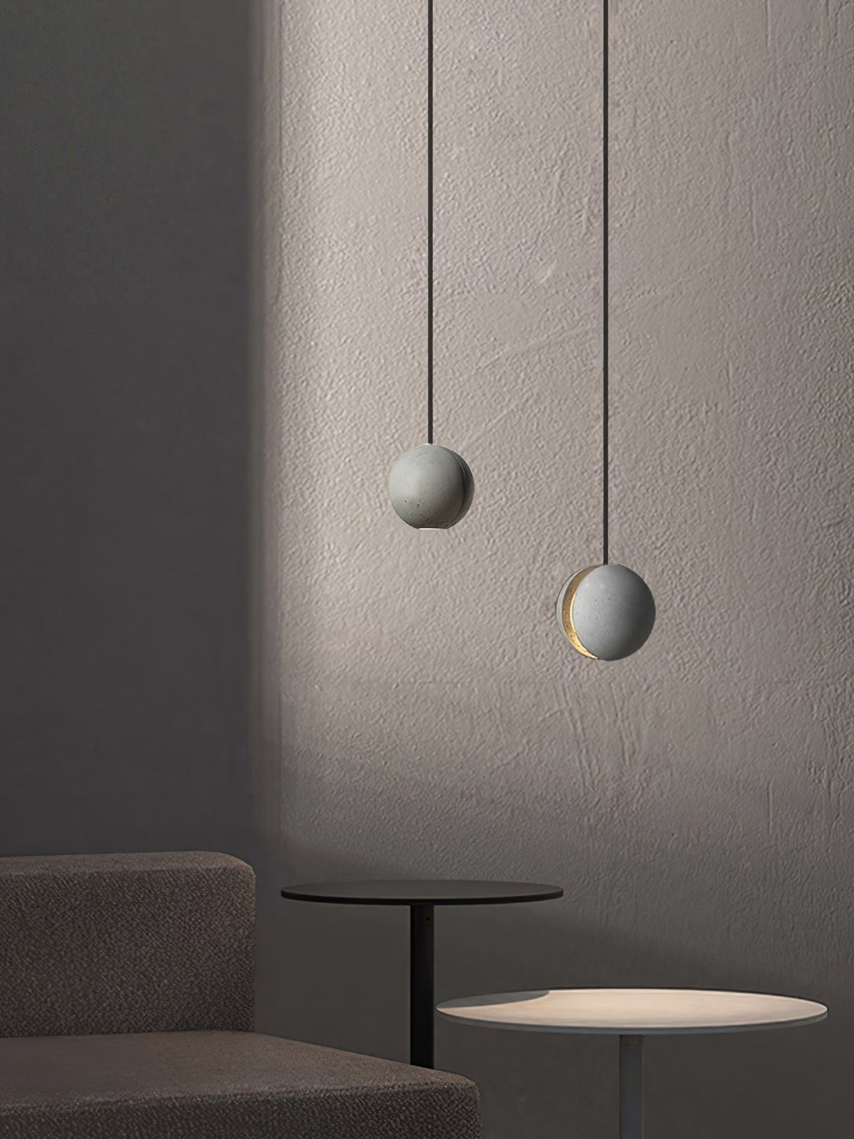 Umi lámpara colgante esfera minimalista en hormigón