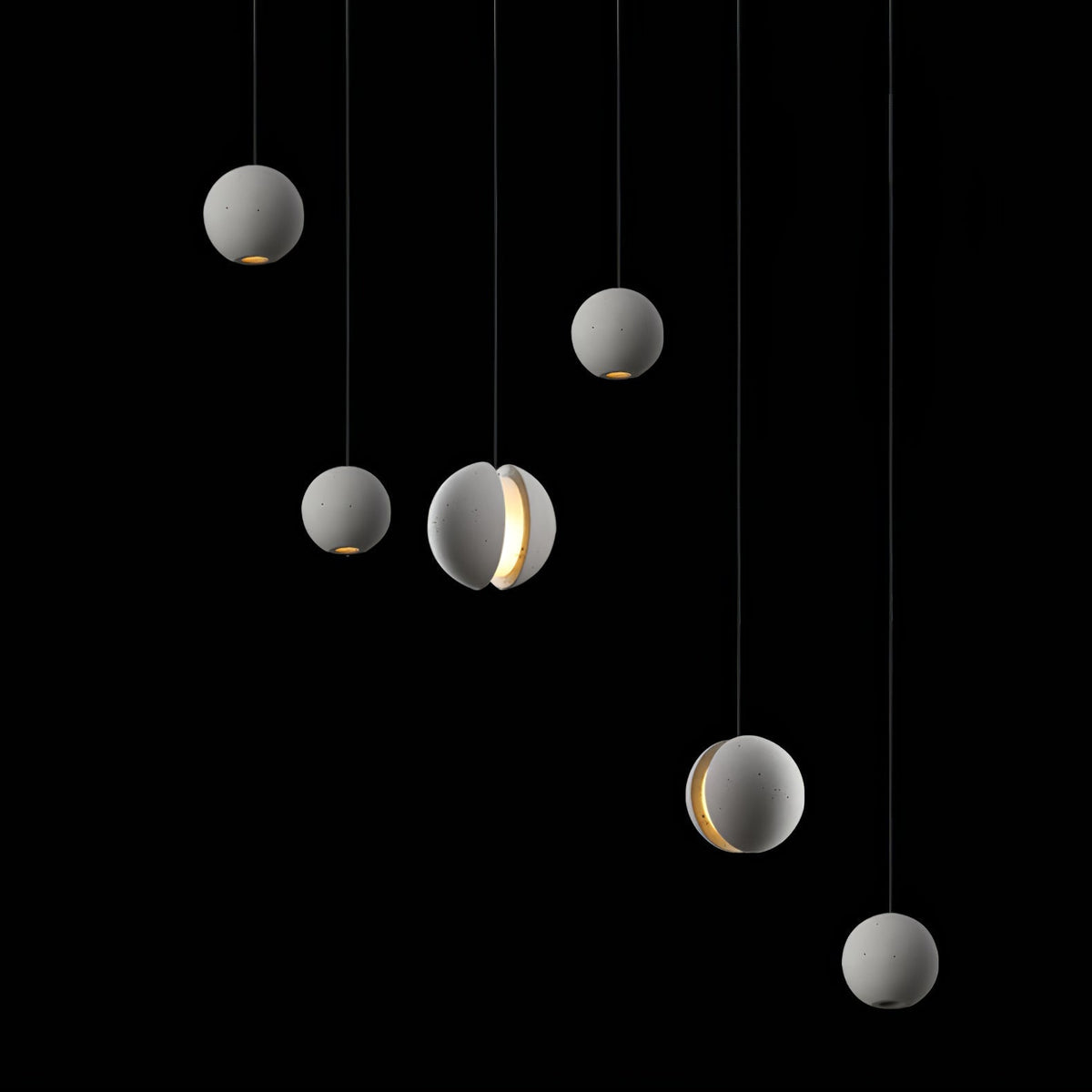 Umi lámpara colgante esfera minimalista en hormigón