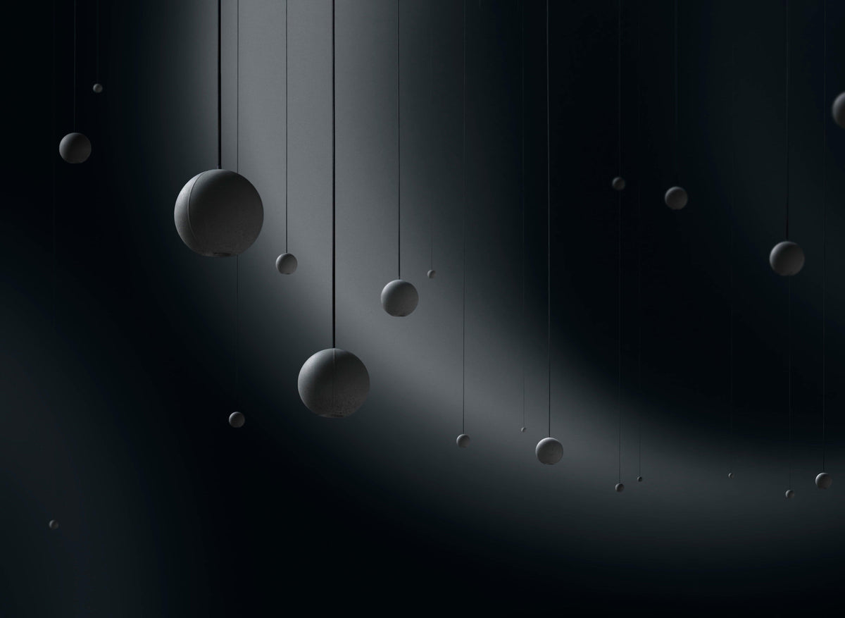 Umi lámpara colgante esfera minimalista en hormigón