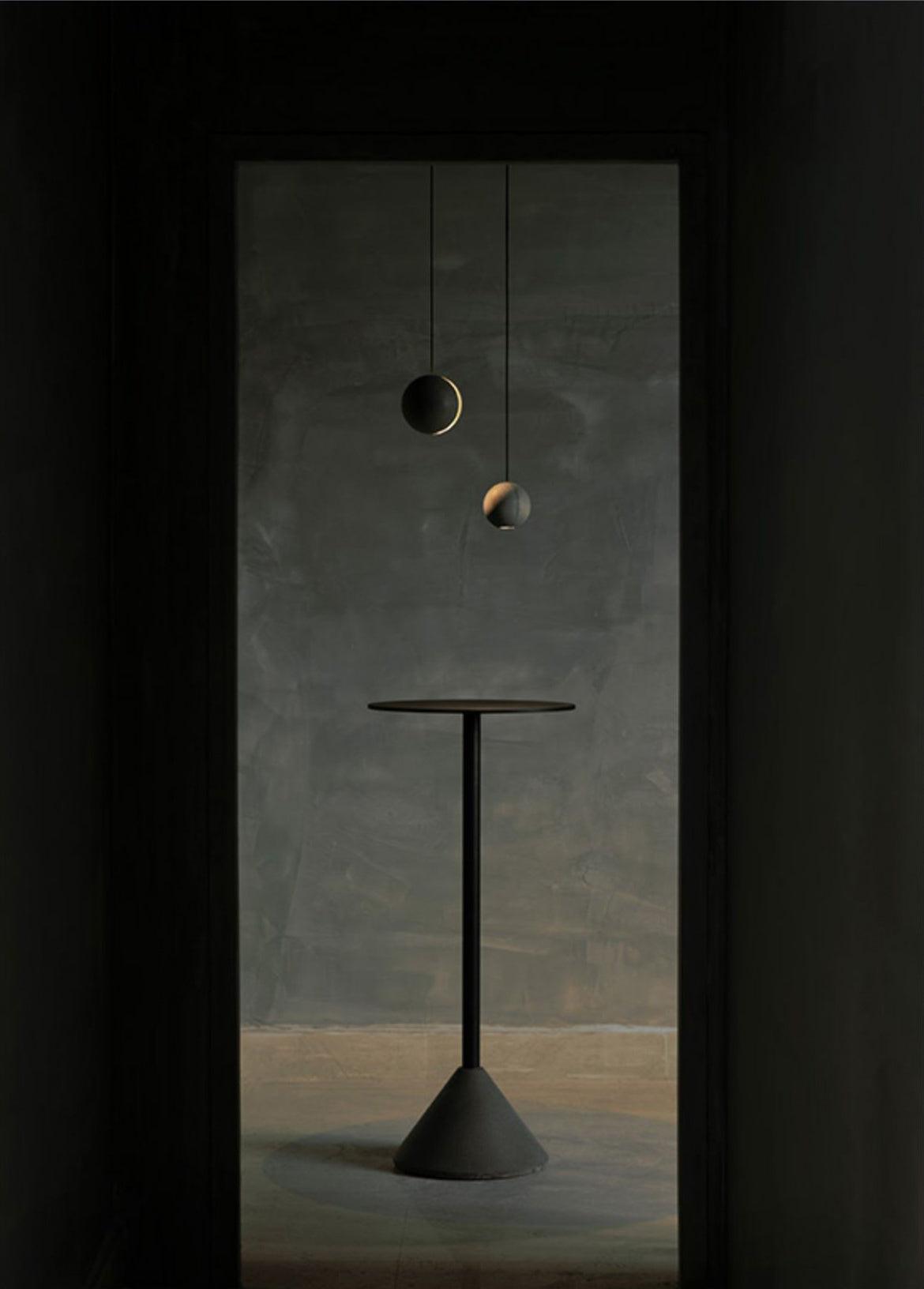 Umi lámpara colgante esfera minimalista en hormigón