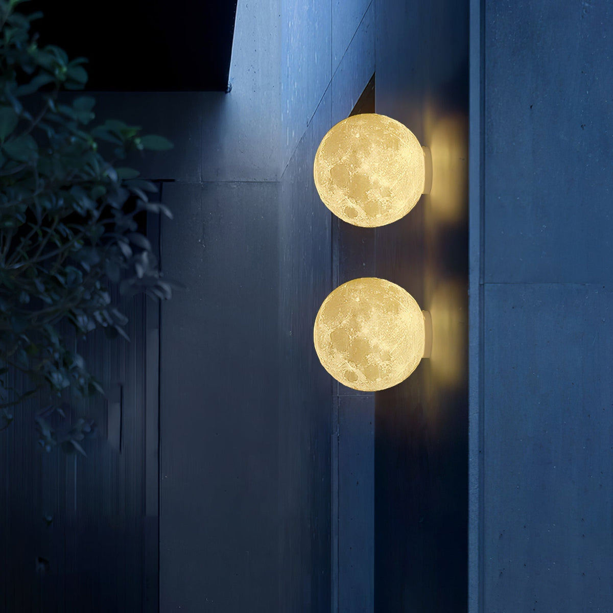Brivel aplique de pared nórdico Art Moon 3D plástico