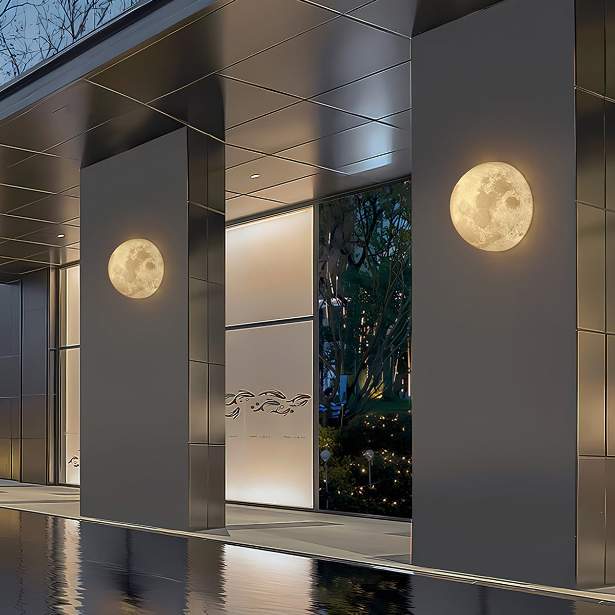 Brivel aplique de pared nórdico Art Moon 3D plástico