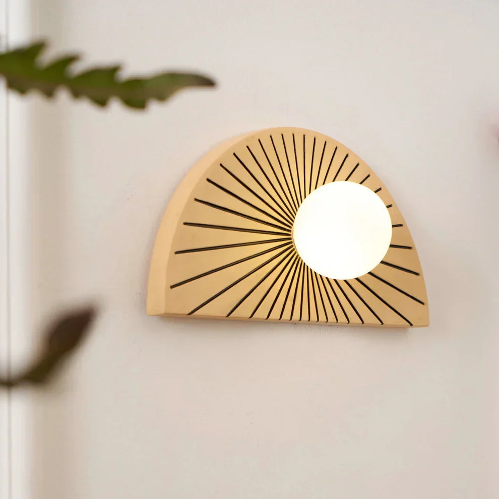 Skyler Geometric Resin Glass Wall Lamp