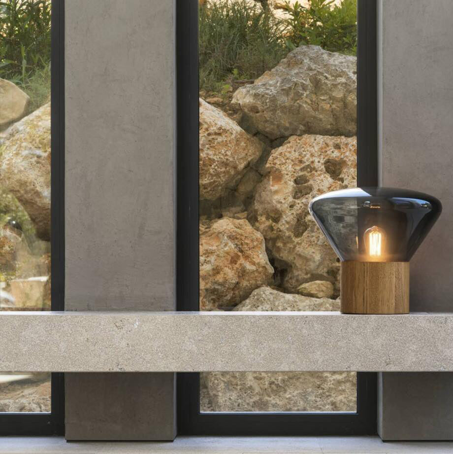 Sylirella lámpara de mesa minimalista de madera