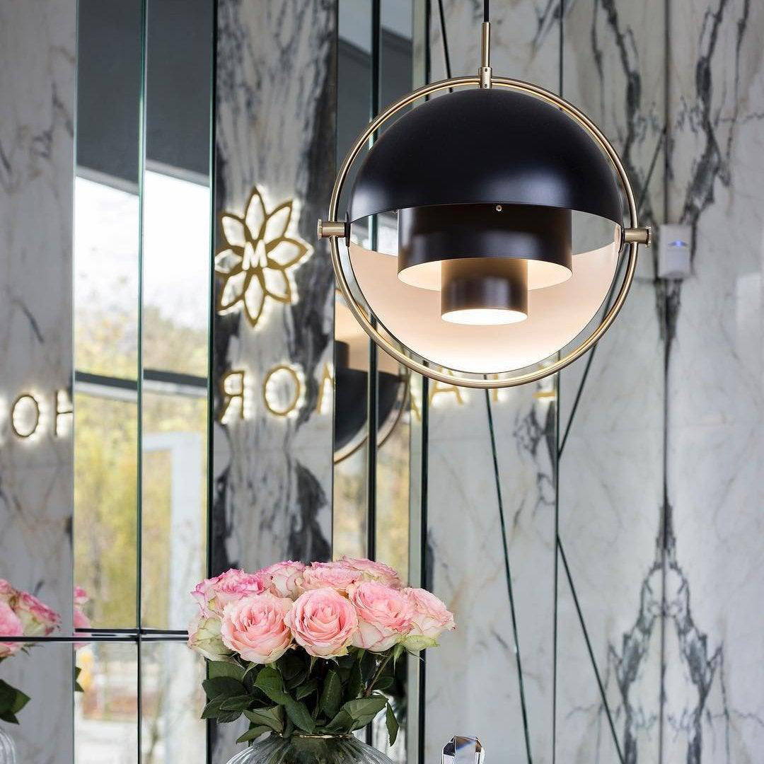 Miruaine lámpara colgante Bola Deformada dorada