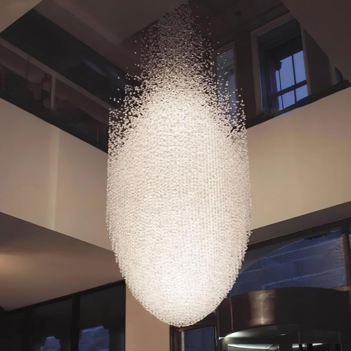 Belora lámpara de araña postmoderna de lujo en piedra y cristal