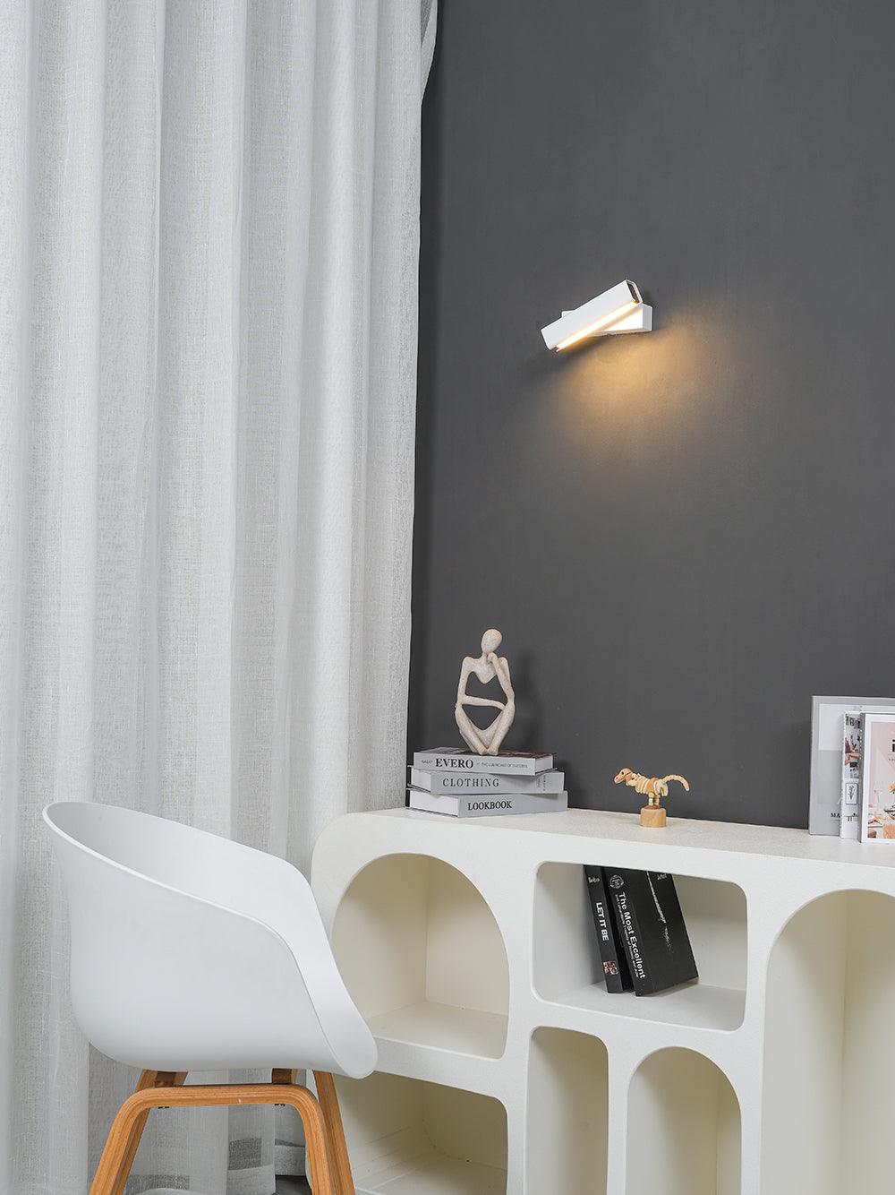 Aplique de pared regulable de aluminio para dormitorio y sala de estar