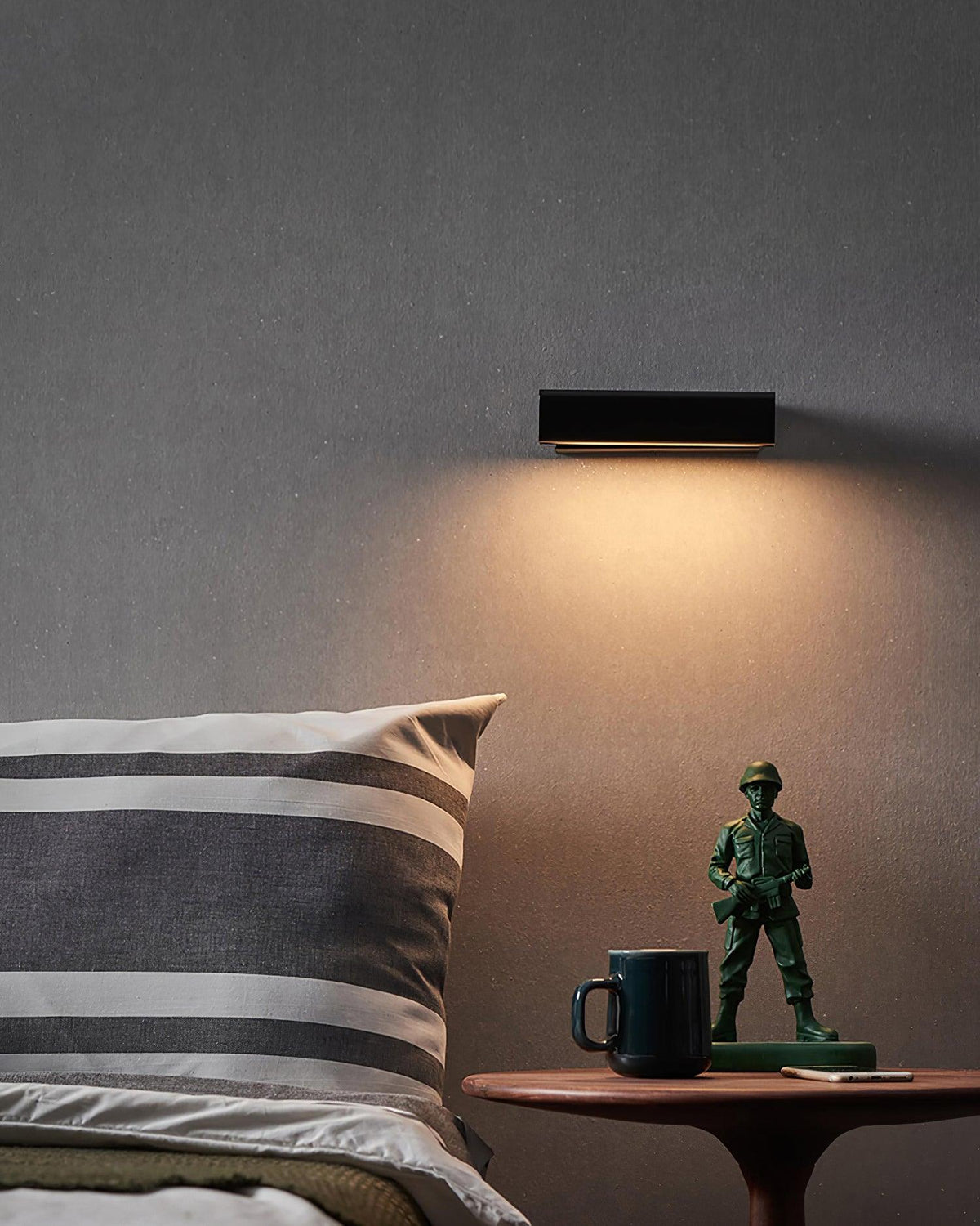 Aplique de pared regulable de aluminio para dormitorio y sala de estar