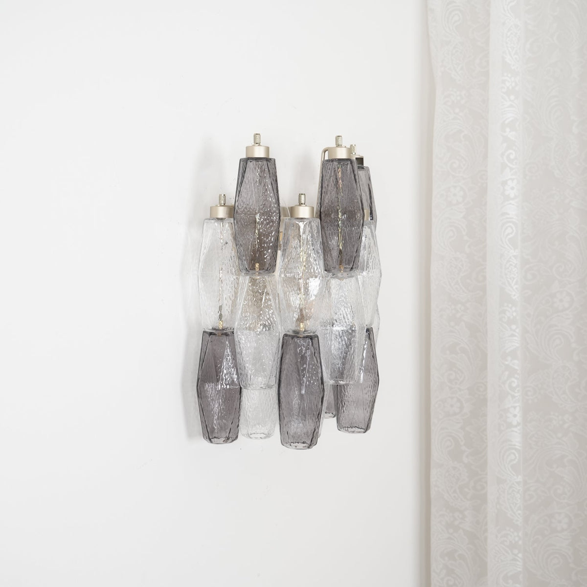 Eiruaria aplique de pared en vidrio con forma de rombo escalonado contemporáneo