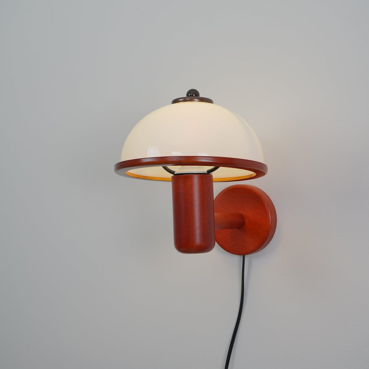 Rinerise aplique de pared tipo seta en madera de roble