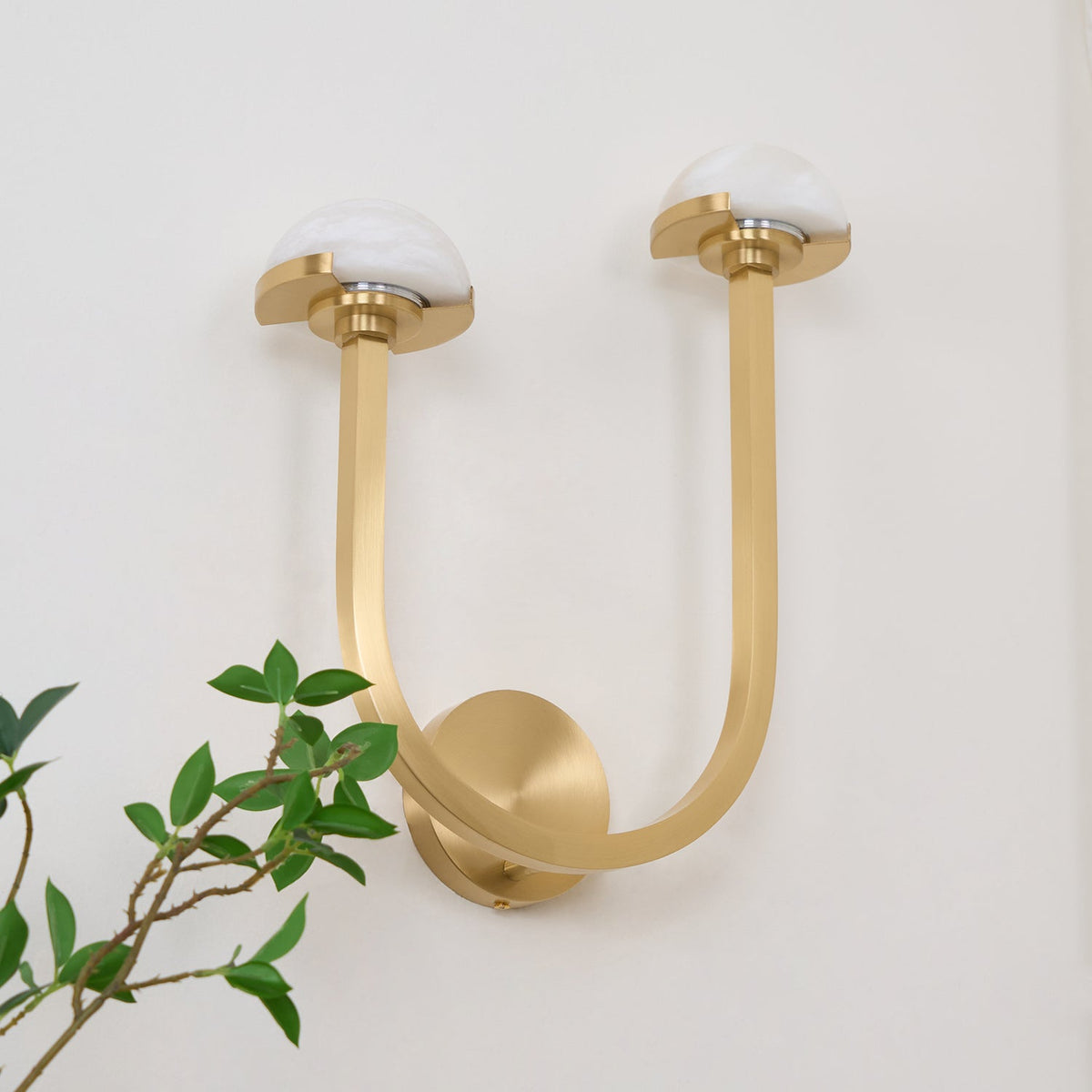 Vitalira doble alabastro aplique de pared
