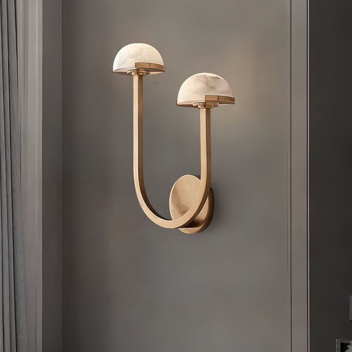 Vitalira doble alabastro aplique de pared