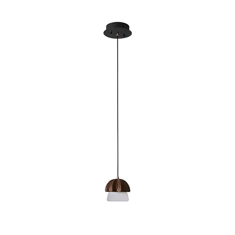 Rineine lámpara colgante Mushroom Cluster de madera y vidrio