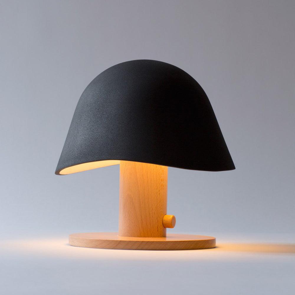 Wond lámpara de mesa de resina y madera