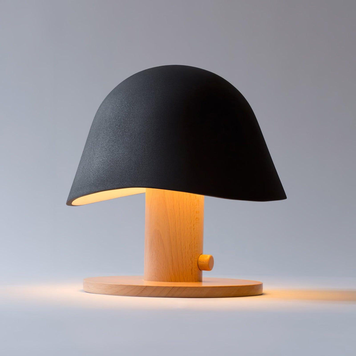Wond lámpara de mesa de resina y madera