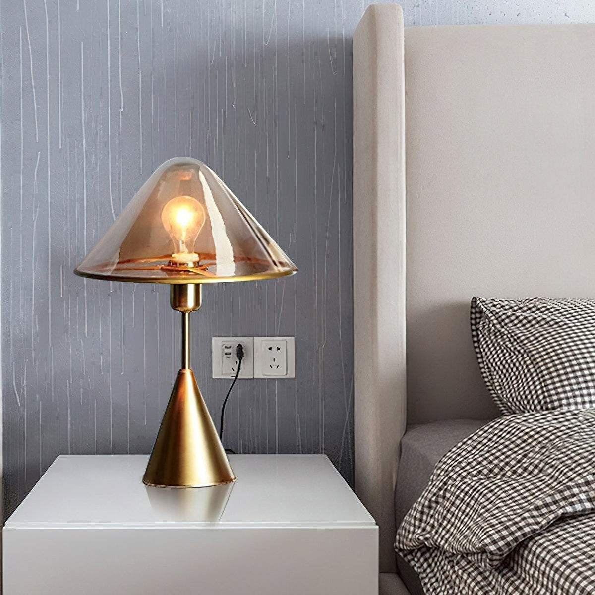 Lámpara de mesa Mushroom contemporánea