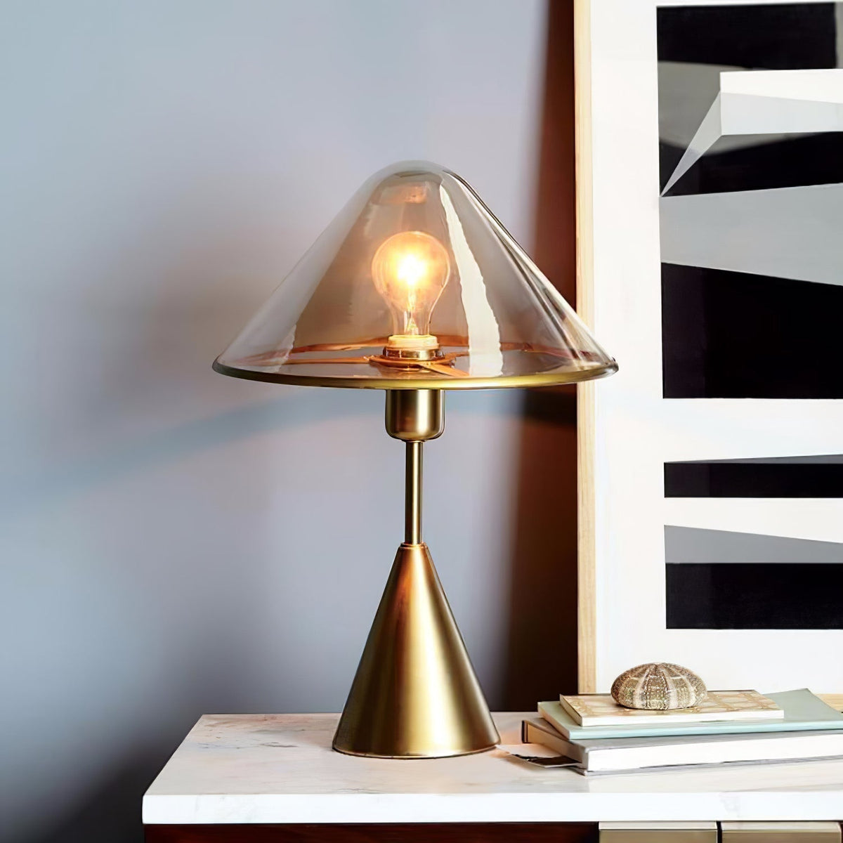 Lámpara de mesa Mushroom contemporánea