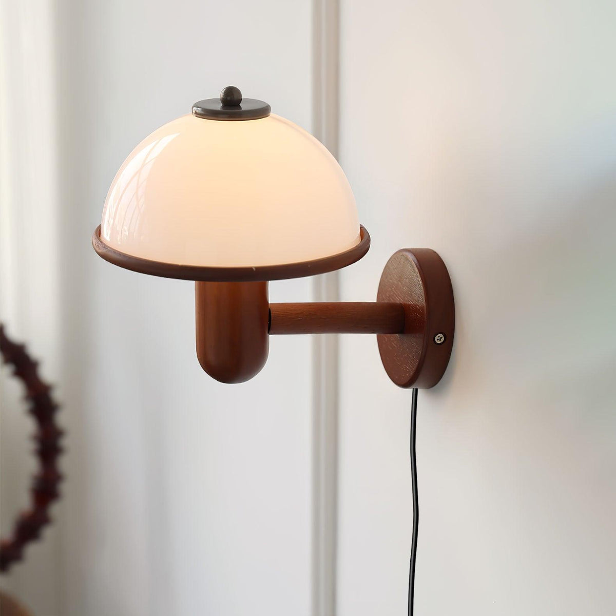 Elvarira aplique de pared de madera de seta