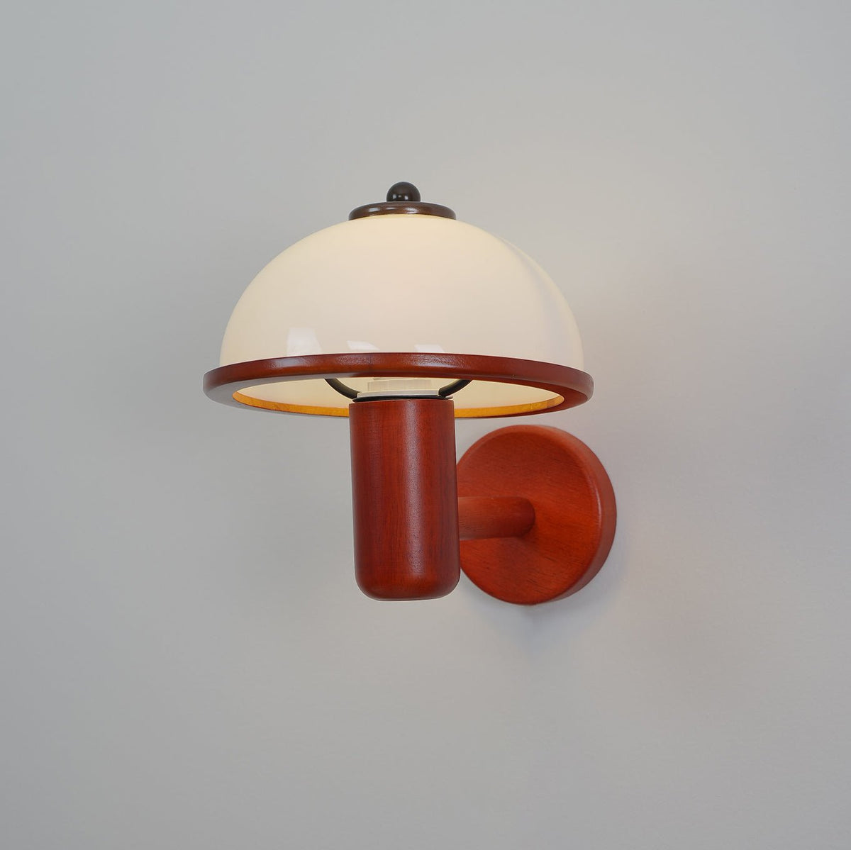 Rinerise aplique de pared tipo seta en madera de roble