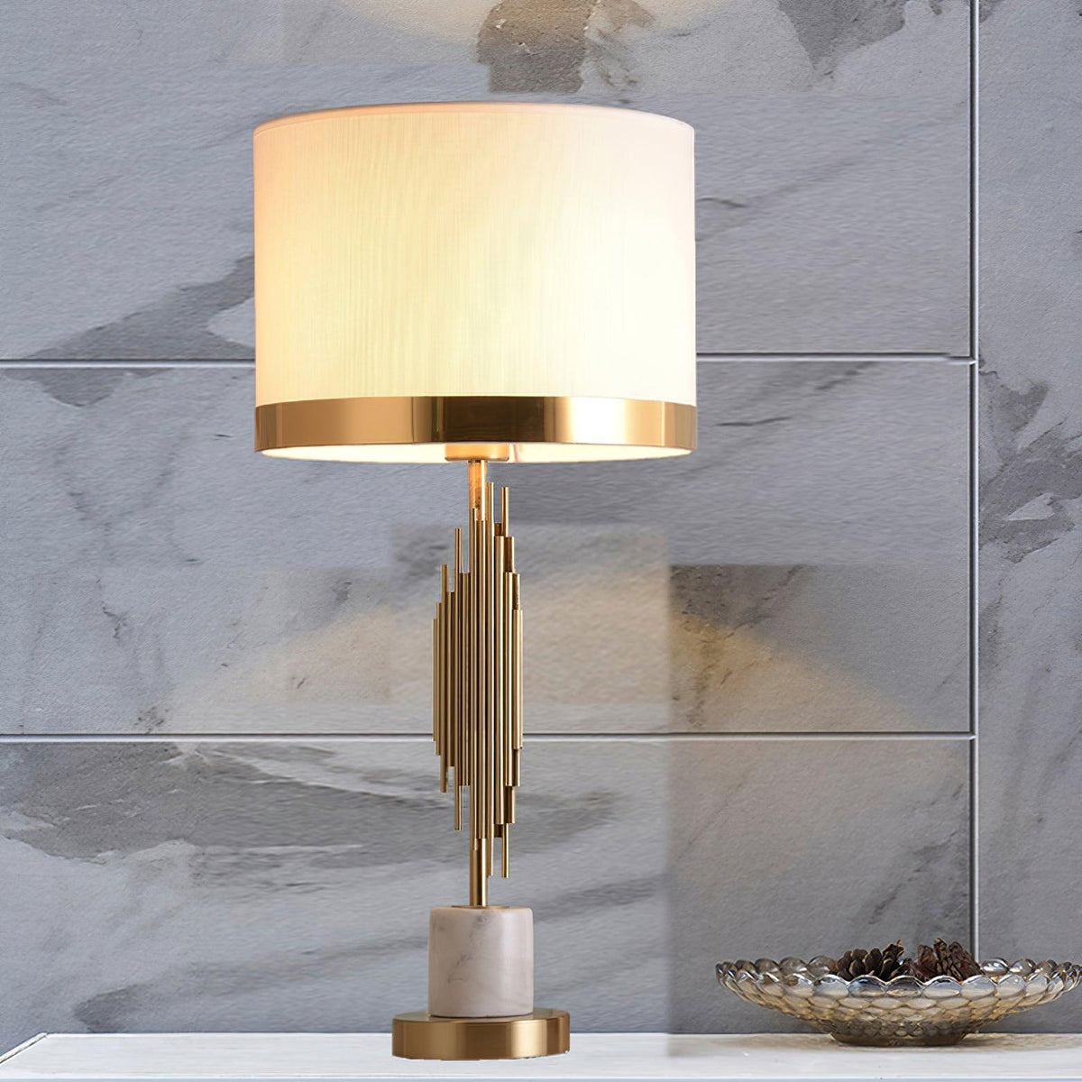 Opus lámpara de mesa de mármol estilo Art Deco