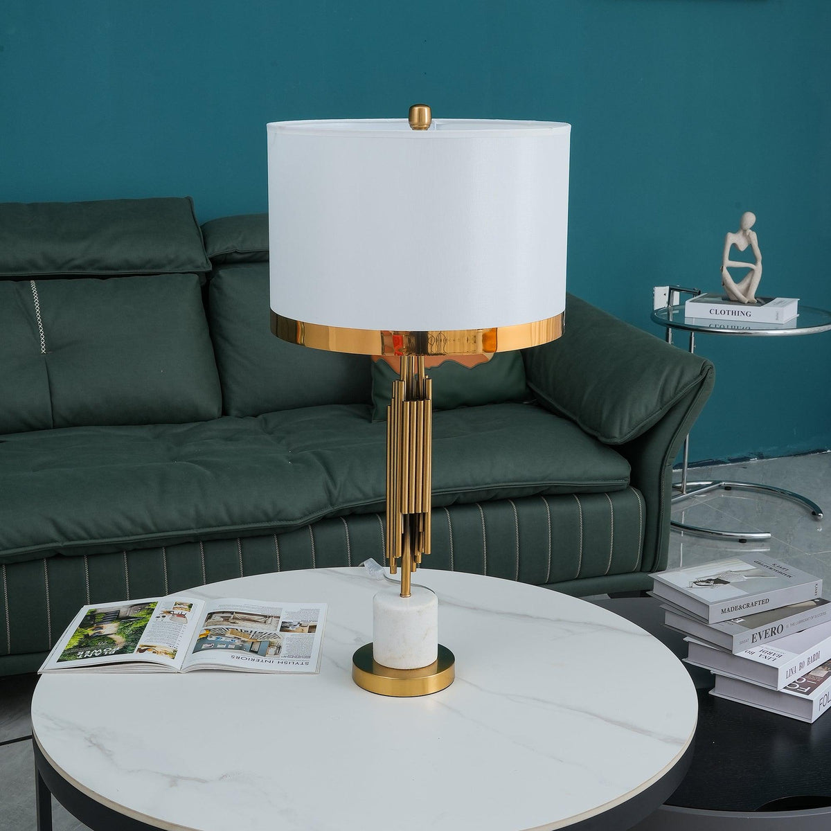 Opus lámpara de mesa de mármol estilo Art Deco