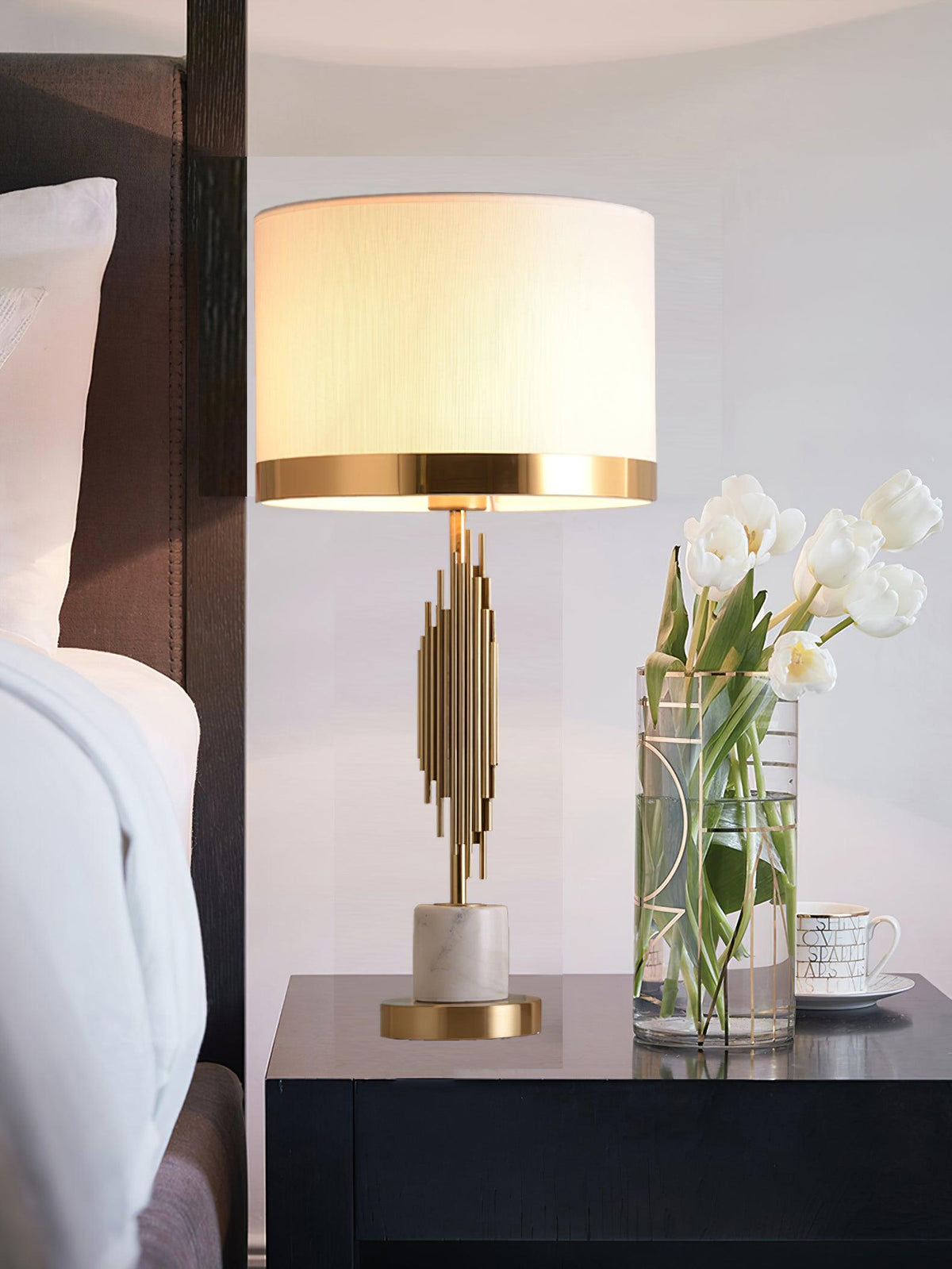 Opus lámpara de mesa de mármol estilo Art Deco