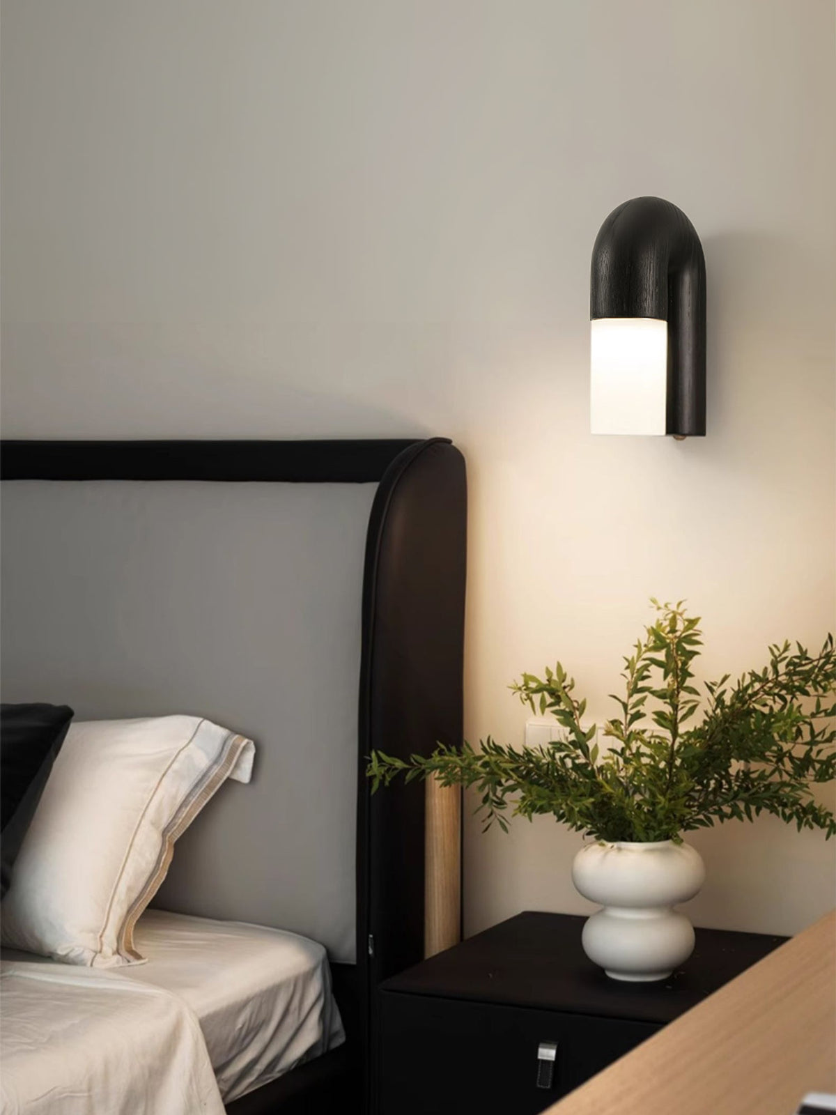 King aplique de pared moderno minimalista de madera