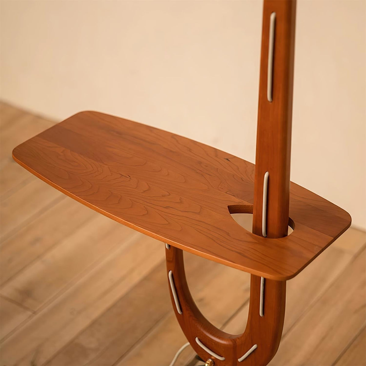 Lople lámpara de pie de madera
