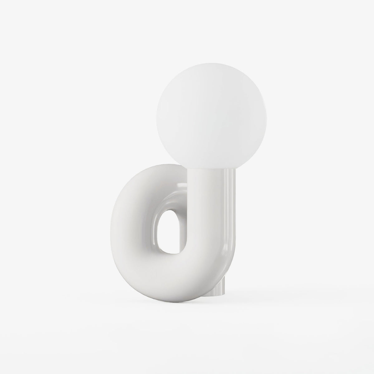 Soreeon lámpara de mesa de estilo lúdico N Shape todo en blanco