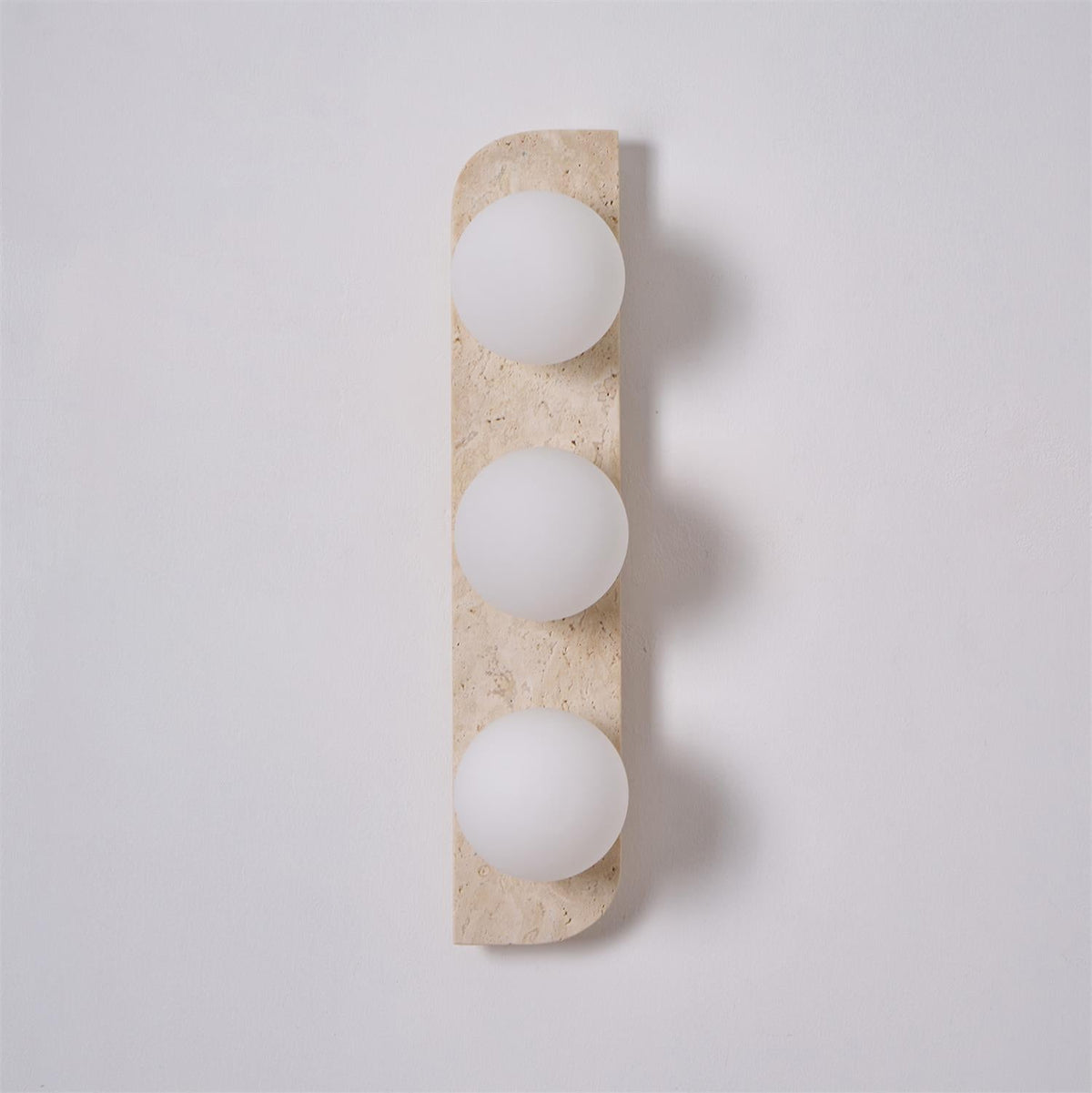 Serearia aplique de pared minimalista de travertino con enchufe enchufable