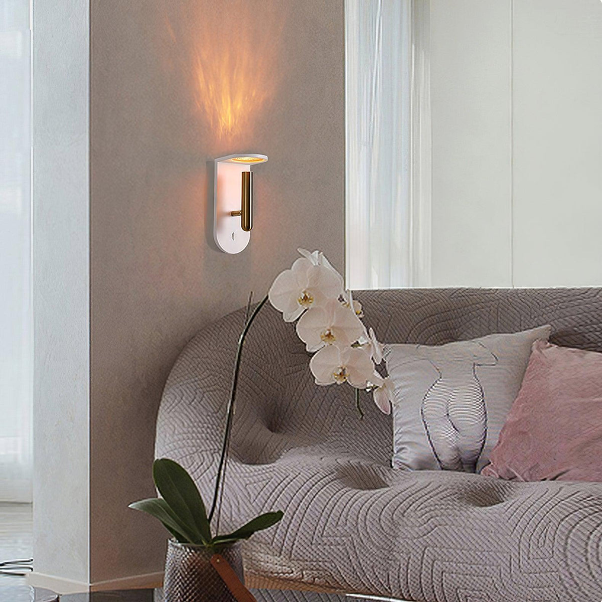 Caloaria aplique de pared LED con interruptor ON/OFF