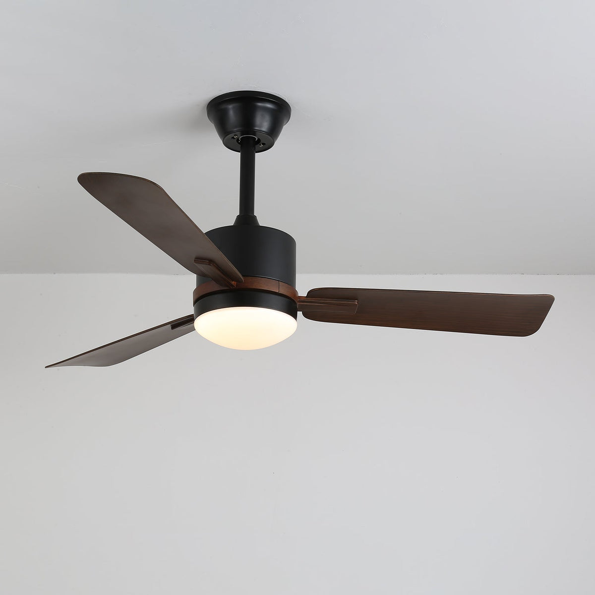 Zeyra ventilador de techo con luz moderno de madera de nogal
