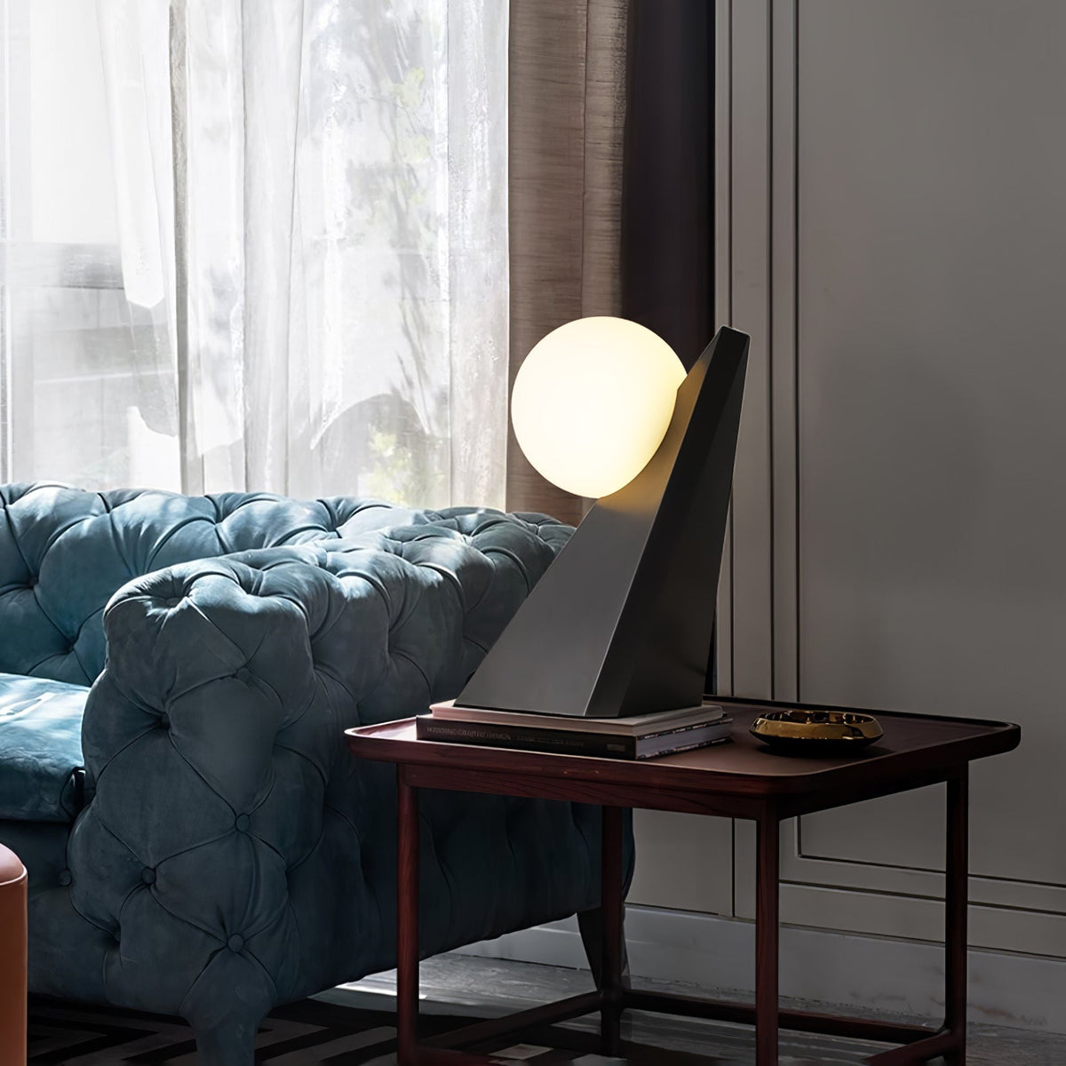 Nixie lámpara de mesa con vidrio geométrico