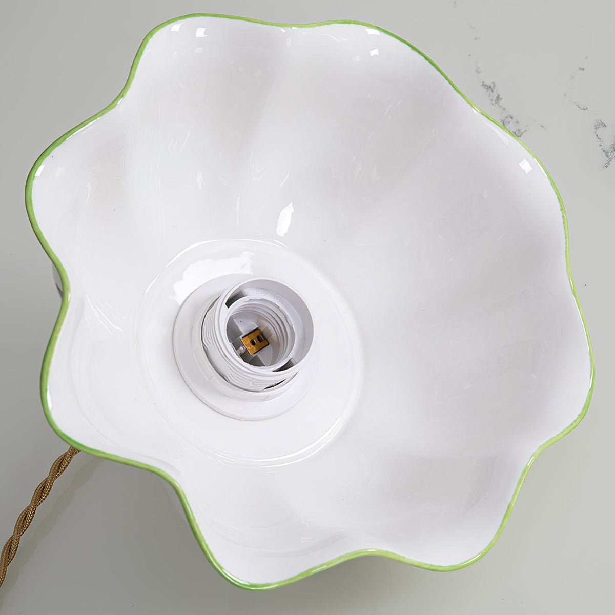 Lumina lámpara colgante cerámica pétalos mariposas vintage