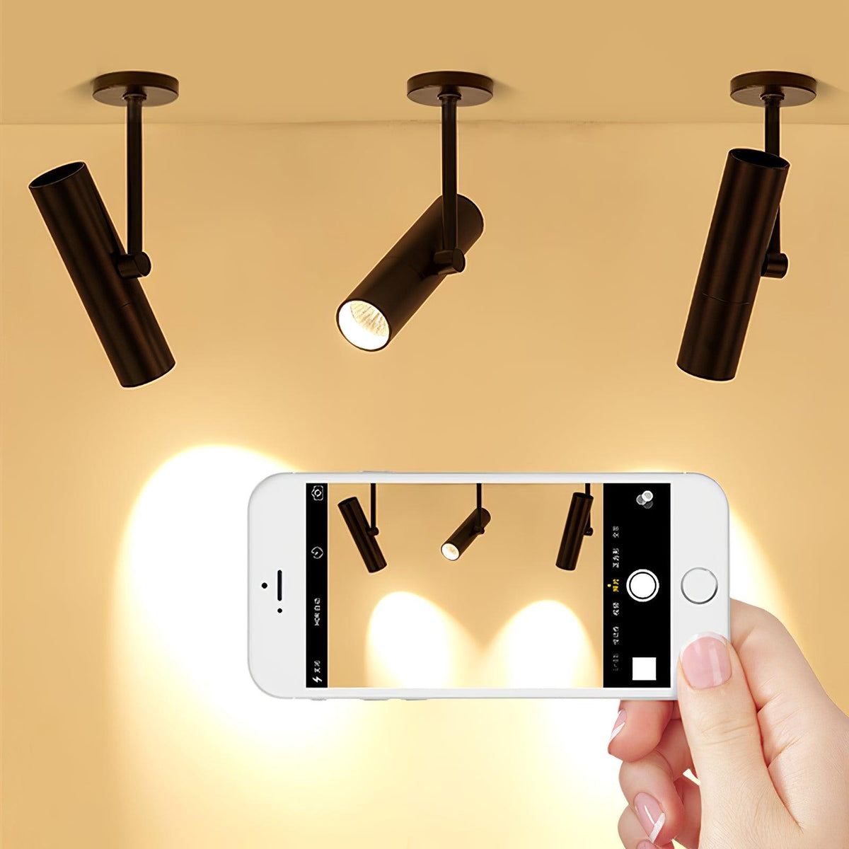 Divi lámpara de techo cilindro foco industrial para loft estudio