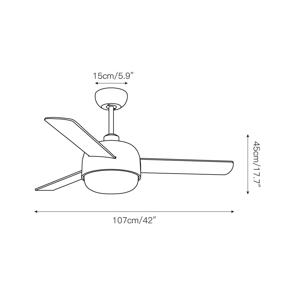Cirareon ventilador de techo con luz