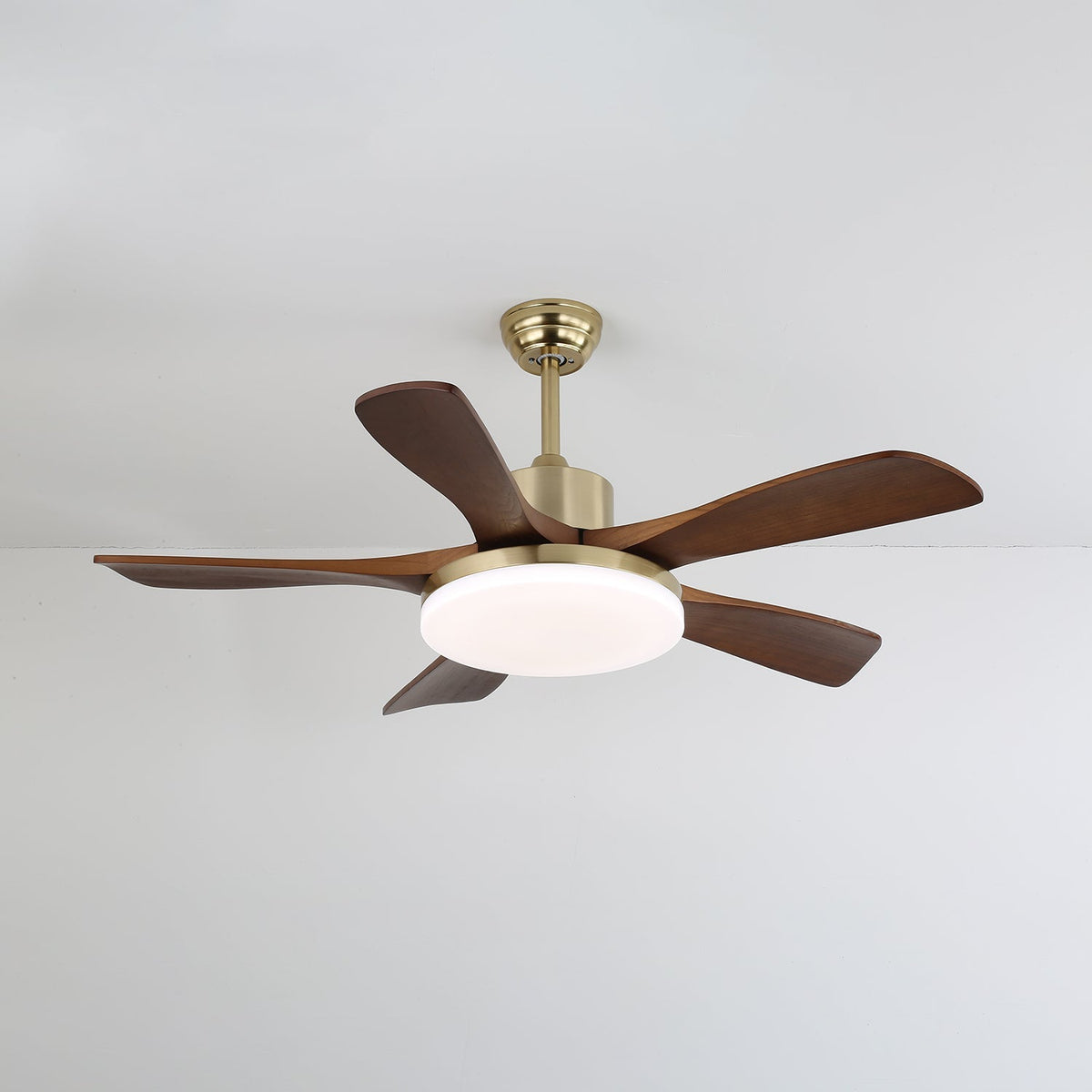 Elverena ventilador de techo con luz madera