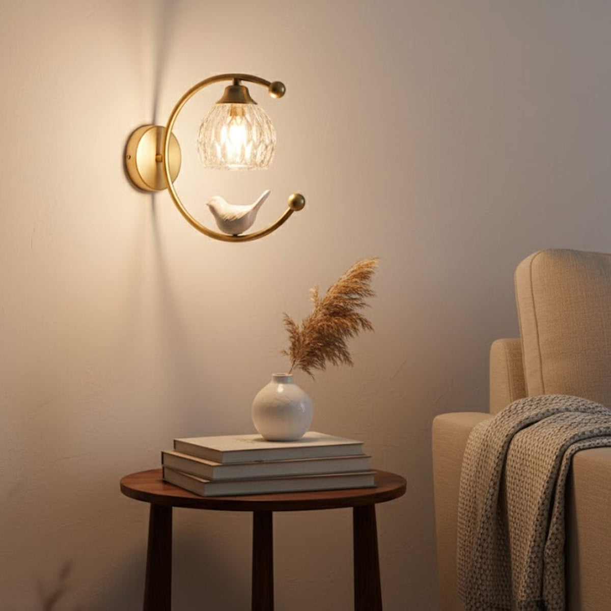 Felix aplique de pared Linearo artístico de cerámica con forma de pájaro