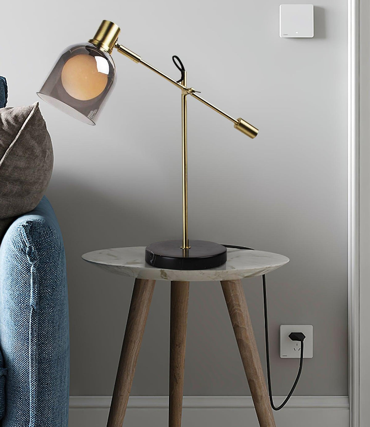 Locor lámpara de mesa de mármol industrial