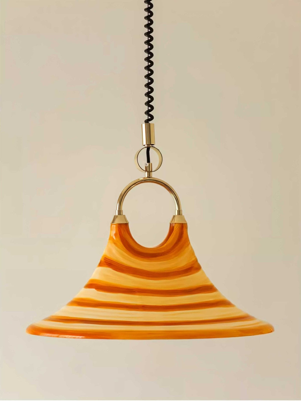 Aurmiros lámpara colgante moderna minimalista de vidrio con diseño en espiral